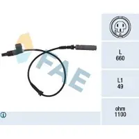 FAE ABS Sensor Raddrehzahl Vorne für BMW 3 Limousine (E36) 78023