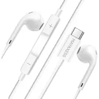 Avizar Mayaxess, USB-C Kopfhörer mit Mikro für Galaxy S25 Edge, Weiß