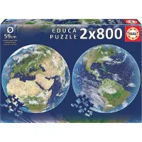Educa - Planet Erde 2x800 Teile Rund-Puzzle