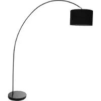 Steinhauer Stehleuchte Solva 1-flammig Schwarz Matt 170x35cm