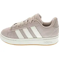 Adidas Sneaker SPORTSWEAR "GRAND COURT ALPHA", Damen, Gr. 39, braun (wonder taupe, sanftes weiß, vapour grau), Leder, Textil, Schuhe Sneaker, inspiriert vom Design des campus 00