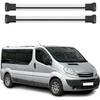 Omtec Dachträger Grundtäger für Nissan Primastar 2001-2014 75kg Aluminium Silber 2 tlg