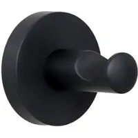 Flow Varuna Handtuchhaken 778099 zum Kleben oder Schrauben, schwarz matt