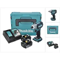 Makita DTS 141 RMJ Akku Impulsschrauber 18 V 40 Nm 1/4" Brushless + 2x Akku 4,0 Ah + Ladegerät + Makpac