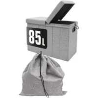 Dune Design DuneDesign Wäschekorb 85 Liter mit Deckel & Wäschesack 62 x 31 cm