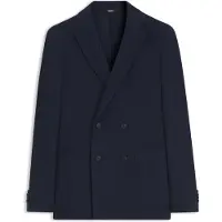 BOSS Gemusterter zweireihiger Slim-Fit Blazer aus Baumwolle Grösse 106