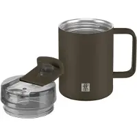 Zwilling Thermobecher "Thermo Plus", braun (chocolate), B:8,5cm H:13,5cm, Edelstahl, Trinkgefäße, Thermobecher, Edelstahl, Doppelwandig, To-Go, Auslaufsicher