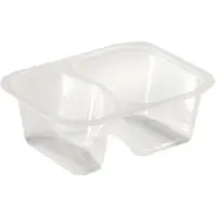 Duni 480x DUNIFORM PP-Schälchen 138 x 114 x 53 mm Transparent 2-Teilung