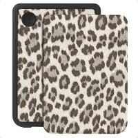 Selencia Sabi Klapphülle mit Leopardenmuster für das Kobo Clara Colour / Clara BW - Soft Ivory