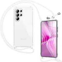 Nalia Cover "Hangit Pro" - Hybrid Case & Band zum Umhängen, 160cm Handykette - Anti-Gelb & Verstellbar