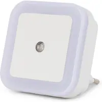 Entac Nachtlicht 0.5W quadrat. CW White Dämmerungssensor