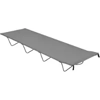 Syfax Campingbett 180x60x19 cm Oxford-Gewebe und Stahl Grau