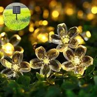 Feilicious 2x Solar Lichterkette warmweiß, LED Solarlichter im Blumenform, 5 Meter, E0267