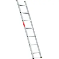 Baulich | Leiter - Aluminiumleiter - Anlegeleiter - 7 Sprossen - Maximalbelastung 150 Kg - Leichte Leiter - Max. Arbeitshöhe 2,95 M