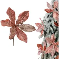 Inspiruj Weihnachtsstern puderrosa am Stiel - Weihnachtsbaumblüten 28 cm