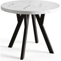 Alpi Möbel Esstisch Rund Ovo, Esstisch Ausziehbar 110-210 cm, Moderner Wohnzimmertisch und Küchentisch, Marmur