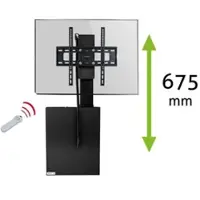 MonLines MLE675B TV Lift Wandhalterung elektrisch mit Einhausung, 675mm, schwarz