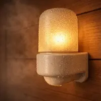 ADAKAT Porzellan Sauna Wandleuchte E27 IP54 mit Glaskuppel