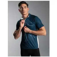 Trigema T-Shirt "Fahrradjacke mit Spiralförmigen Design", Damen, Gr. L, saphir, 100% Polyester (recycelt), ohne Ausschnitt, Shirts T-Shirt