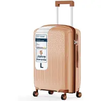 4FLY Hartschalen Reisekoffer L 65,5 cm (60L) mit TSA Schloss, 4 Doppelrollen und Teleskopgriff