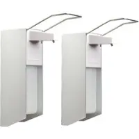 MCD Medical Care Dental GmbH 2 Desinfektionsspender | Alu/Kunststoff | 1000 ml | langer Hebel | Wandspender