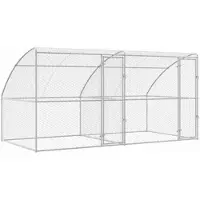 vidaXL Hundekäfig 2 stk. Silber 4 x 2 x 2 m Verzinkter Stahl