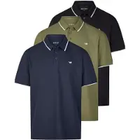 Mustang Poloshirt Herren Kurzarm 3er Pack Pablo Regular Fit Regular Fit Multipack 2 S