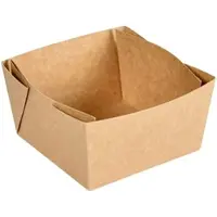 Duni Viking Block Box 1200 ml Braun Karton/PLA 140x140x75 | Packung (300 Stück)