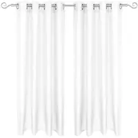 Arsvita 2er Pack Gardine Blickdicht Alessia mit Ösen 140x175cm weiß