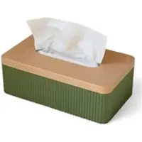 Simiu TISSIVA - Paper Dispenser - Square - Olive Green/Beige - 25 x 14cm