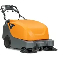 Diversey TASKI balimat 3300 RTU, Handgeführte Kehrsaugmaschine für das tägliche Kehrsaugen von mittleren bis großen Flächen, inkl. 2 Stück Walzenbürsten, 2 Stück Seitenbesen, 2 Stück Batterien 76Ah und Ladeger
