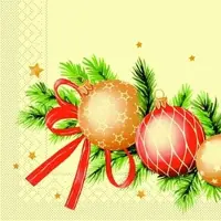 Mank Tissue Serviette Kerstin, 33 x 33 cm, 100 Stück - - Weihnachtsserviette festlich