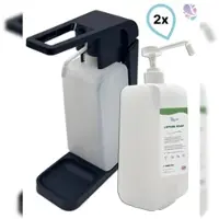 Blanc HYGIENIC SET: Hebelspender 1.000ml + 2x 1 Liter Lotion Cremeseife mit vormontierter Pumpe, verschied Farben