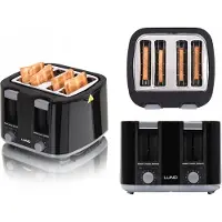 LUND Toaster Sandwich-Toaster für Toasts, 7 Stufen, 1500 W, 4 Scheiben IITO-LG1