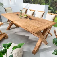 Riess Wetterfester Gartentisch EMPIRE TEAK 220cm Teak Massivholz Outdoor Esstisch Outdoortisch Balkontisch Tisch