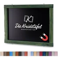 Die Kreidetafel Manufaktur Magnetische Kreidetafel - Magnettafel mit Holzrahmen / Grün 120x60cm