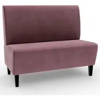 BIG Möbel Gastro Sitzbank Paris | 180 cm breit | Samtstoff in Rosa-Lila | Glatt | Dinerbank