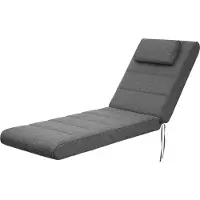 Bjird - Liegenauflage, Auflage Gartenliege 204x60x10 cm - Polsterauflage für Sonnenliege, Auflagen für Deckchair - wasserdicht, doppelseitig - Graphit