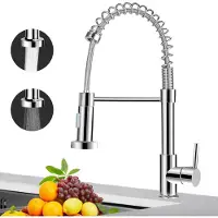 Bedee Küchenarmatur, Wasserhahn Küche, Spültischarmatur, 360° schwenkbar, 2 Sprühfunktionen, mit Brause Ausziehbar