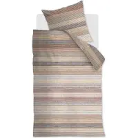Beddinghouse Bettwäsche Satin - Rori - Streifen natur braun 155 x 220 cm gestreift, braun natur