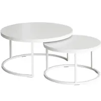 Home24 Couchtisch - 2er-Set - Kaschmir