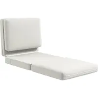 Welikera Faltbarer Bodensessel mit Kissen, wandelbares Polstersofa, Wohnzimmer, Gästezimmer, Büro, 75 x 268 x 18 cm, Cremeweiß