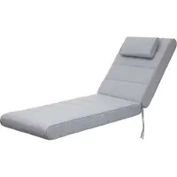 Bjird - Liegenauflage, Auflage Gartenliege 204x60x10 cm - Polsterauflage für Sonnenliege, Auflagen für Deckchair - wasserdicht, doppelseitig - Asche