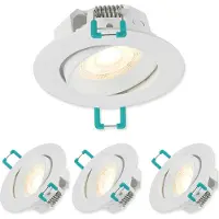 Sylvania LED Einbaustrahler 230V | 3er Pack | Warmweiß | LED Spots Ø 68 mm | Schwenkbar | Deckenspots für Wohnzimmer, Badezimmer, Küche