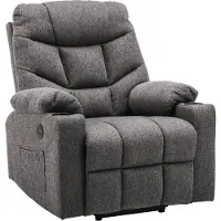 MCombo Elektrischer Aufstehhilfe Fernsehsessel Relaxsessel USB Stoff Grau 7286 DE(Grau-Stoff )