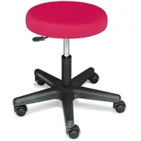 Megro GmbH & Co. KG ratiomed Rollhocker fuchsia mit schwarzem Kunststofffußkreuz