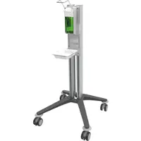 HAEBERLE GmbH + Co. KG bravo Hygienewagen 1, grau, mit Desinfektionsmittelspender,