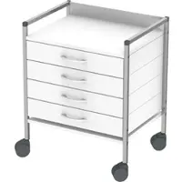 HAEBERLE GmbH + Co. KG Variocar 60 Basiswagen, 830 mm hoch, mit 4 Schubladen, weiß