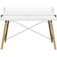Bellamy Schreibtisch mit 2 Schubladen, Weiß, 60cm