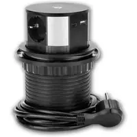World-trading-net Tisch-Einbau-Steckdose Ø10cm Versenkbar USB-A & C